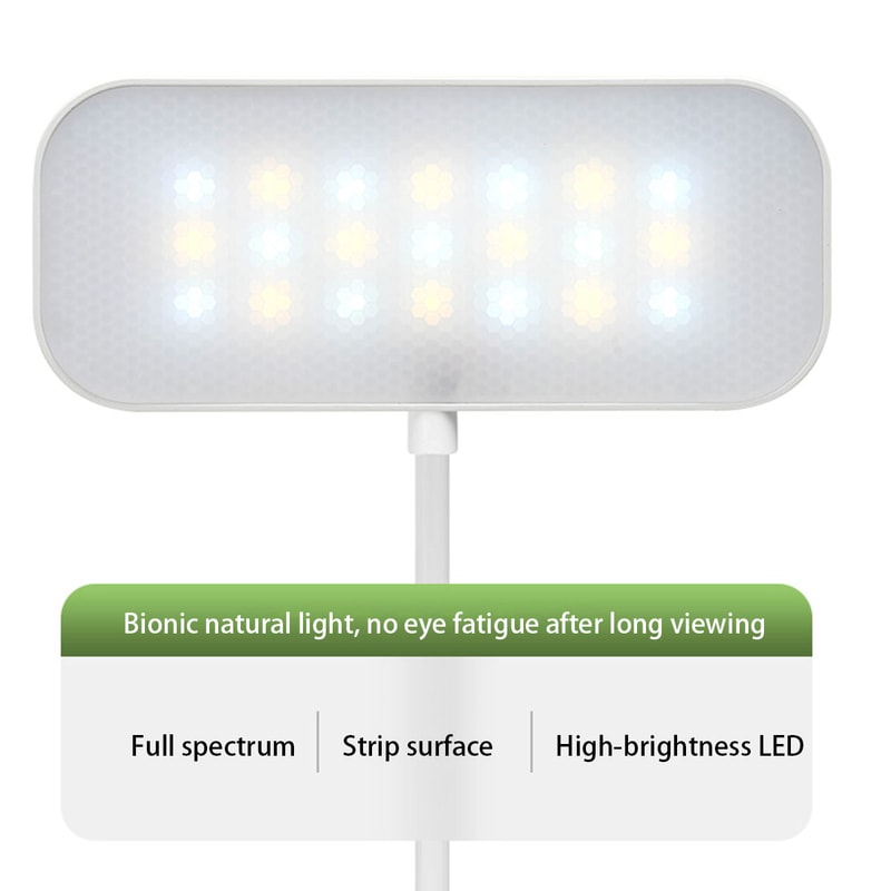 USB Rechargeable LED Desk Light, Clip-On, Touch Dimming & Eye Care for Work & Reading