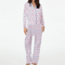 Cute Monkey Pajama Set For Women Preppy Roller Rabbit Style Long Sleeve Loungewear 1