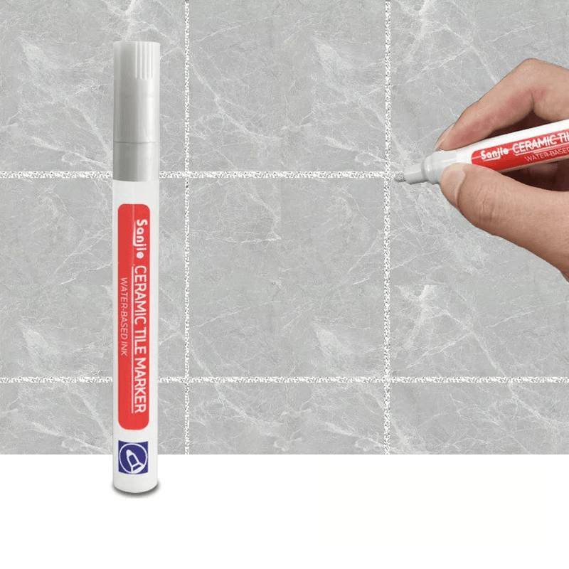 Waterproof Tile Grout Pen Easy Seam Repair White Grout Color Restorer 6