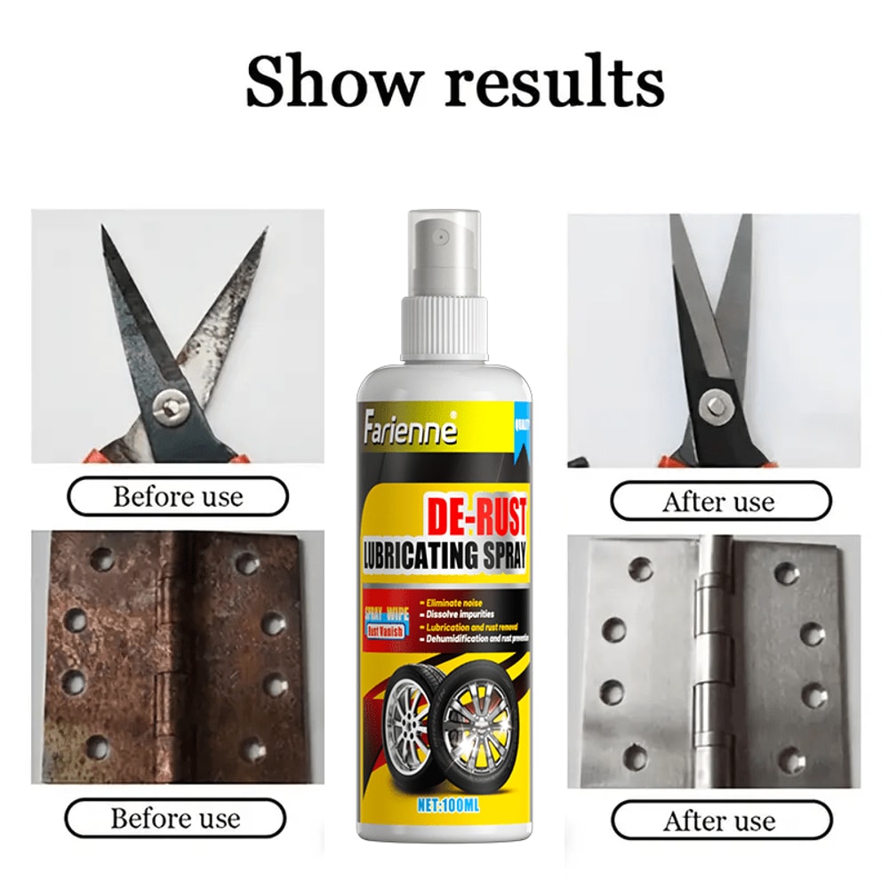 Rust Remover Spray for Tools, Cars and Metal Surfaces Fast Cleaning Solution