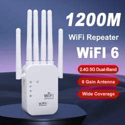 dual band wifi signal booster with wps for stronger home internet