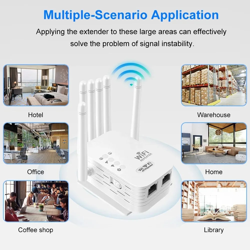 WiFi Signal Booster Wireless Repeater Dual Band 5G Range Extender 5