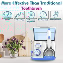 waterpulse electric water flosser oral irrigator with 800ml tank for braces and gum care