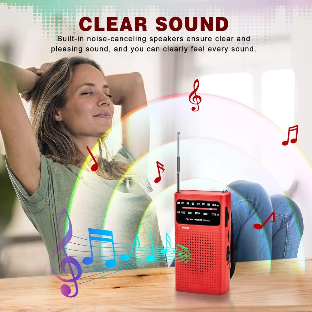 Mini Portable AMFM Radio With AA Battery Power Compact Pocket Analog Tuner For Travel Emergencies 2