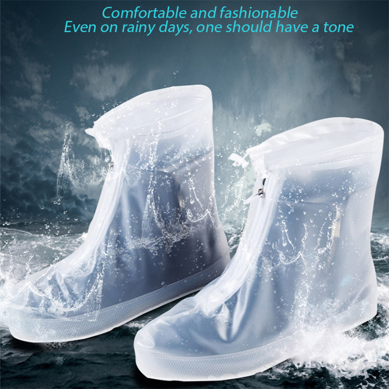Premium Reusable Silicone Waterproof Shoe Covers NonSlip Rain Protection For Men Women 3