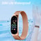Women's Digital LED Touch Watch with Magnetic Strap and Daily Waterproof Design