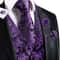 Men Silk Jacquard Vest Tie Set For Weddings And Formal Events 8