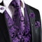 Men Silk Jacquard Vest Tie Set For Weddings And Formal Events 8