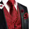 Men Silk Jacquard Vest Tie Set For Weddings And Formal Events 14