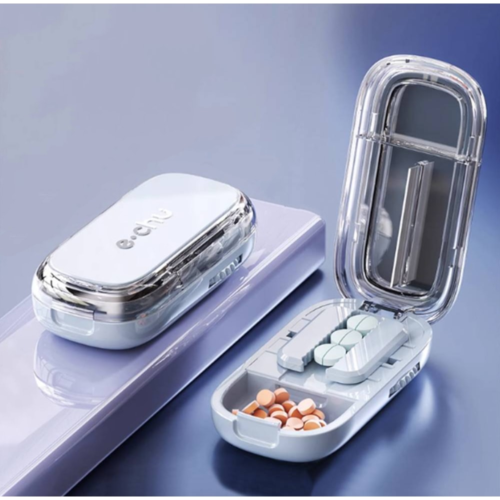 3in1 Pill Cutter And Splitter With Portable Pill Organizer 0