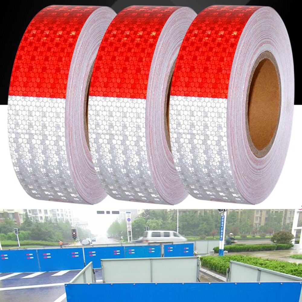 DOT-C2 Reflective Tape 2x150 Roll for Trailers and Trucks Red White Conspicuity Tape