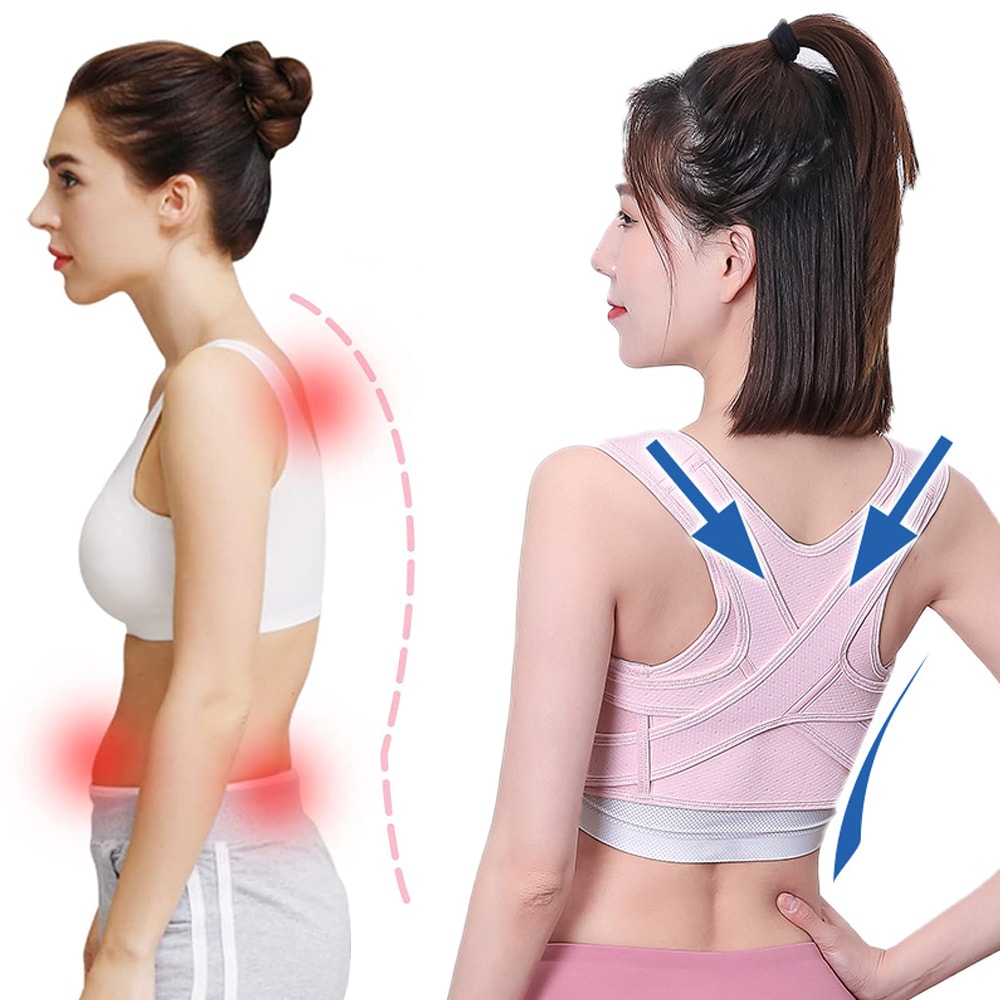 Breathable Posture Corrector Back Brace with Adjustable Upper Back Support