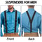 Hidden Suspenders for Men Under Clothes Y Back Belt Loop Suspenders with Snap Loops