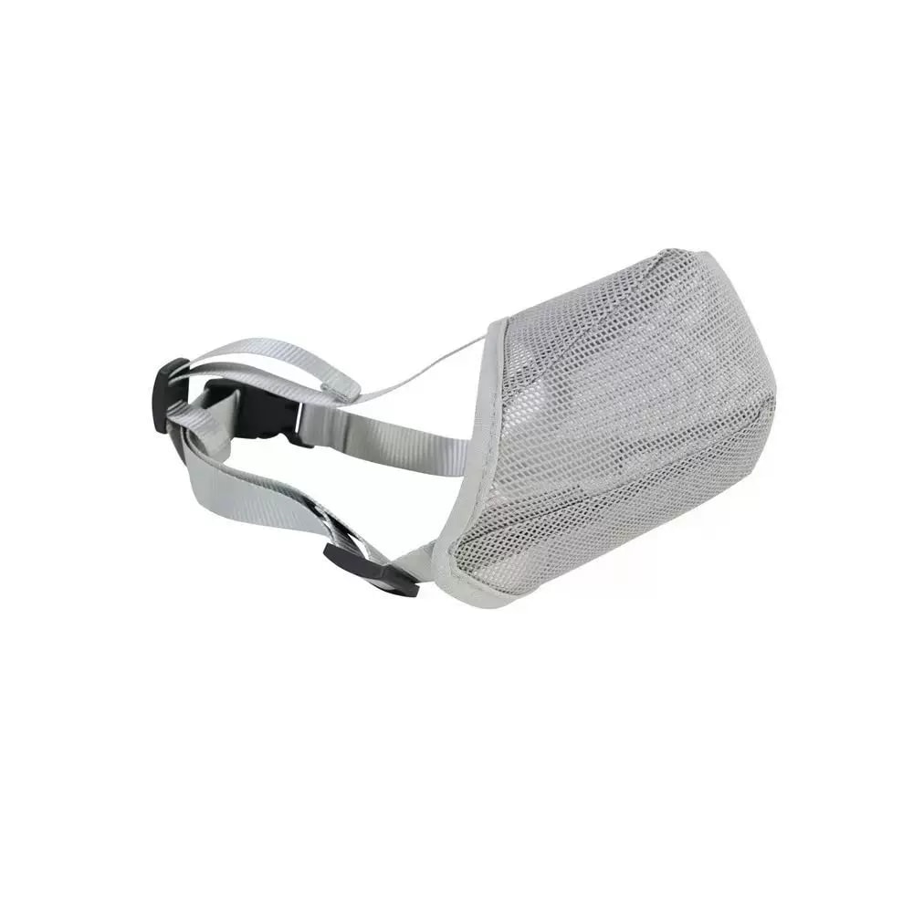 Soft Mesh Pet Dog Muzzle Adjustable AntiBark Bite Guard 4