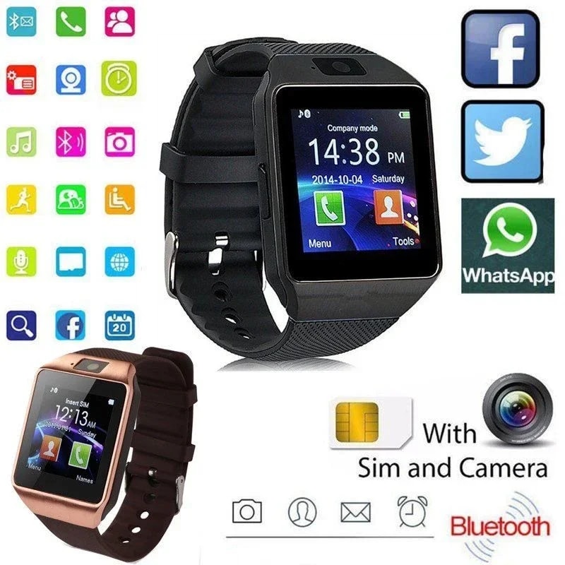 Bluetooth Smart Watch With Camera And Waterproof Touchscreen Design 3