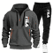 Men Casual Fitness Hoodie And Jogger Pants 2Piece Set 12