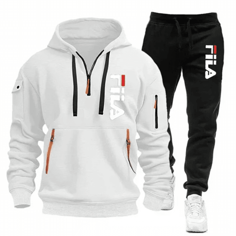 Men Casual Fitness Hoodie And Jogger Pants 2Piece Set 2