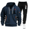 Men Casual Fitness Hoodie And Jogger Pants 2Piece Set 6