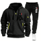 Men Casual Fitness Hoodie And Jogger Pants 2Piece Set 9