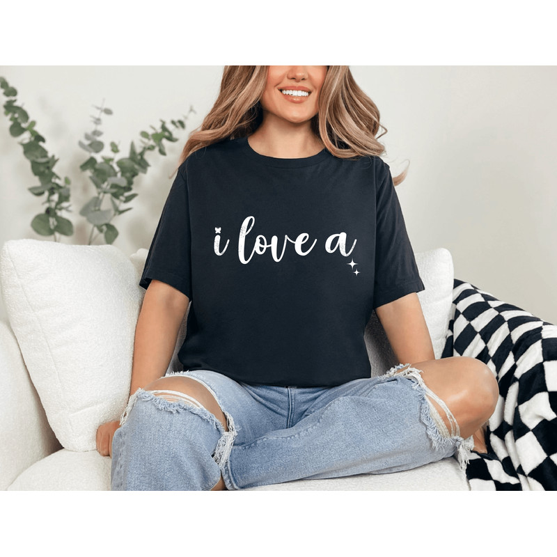 I Love A Graphic Tee Cute Minimalist Unisex TShirt 0