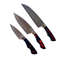 3 PCS Handmade Damascus Chef Knife Set With Black Red Acrylic Handle  Professional Kitchen Knife Fo 3