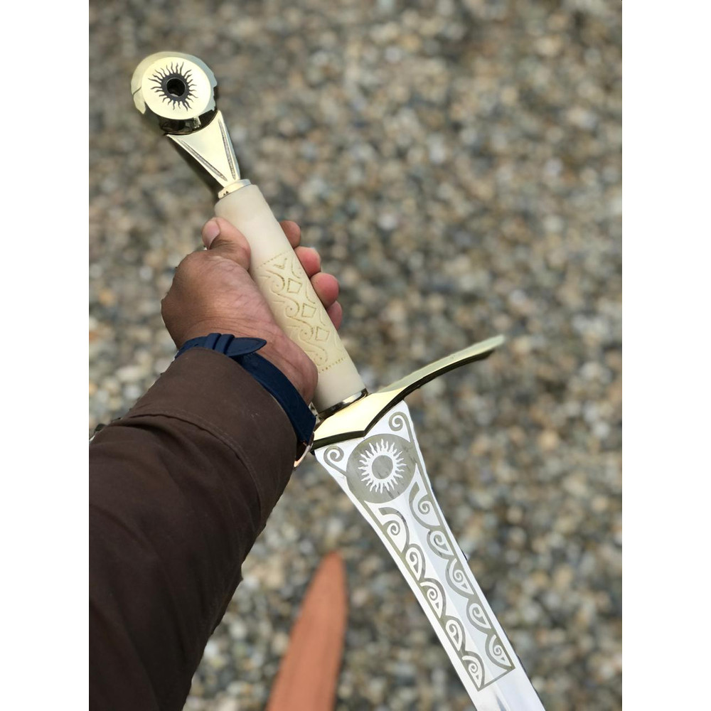Elendils Sword Rings Of Power Handmade Stainless Steel Sword With Sheath 3