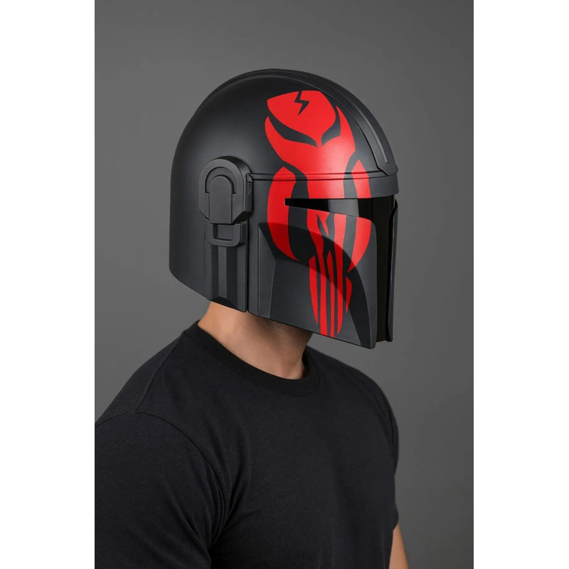Mandalorian Helmet Black Red Boba Fett Inspired Steel Cosplay Helmet Star Wars Prop Replica Cus 2