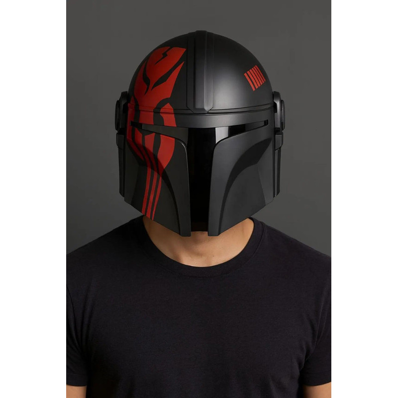 Mandalorian Helmet Black Red Boba Fett Inspired Steel Cosplay Helmet Star Wars Prop Replica Cus 0