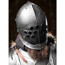 samurai warrior helmet with beard mask – handmade japanese armor replica