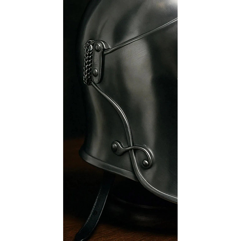 Medieval Barbuta Visored Helmet 18g Steel Knight Armor Warrior Helmet 3