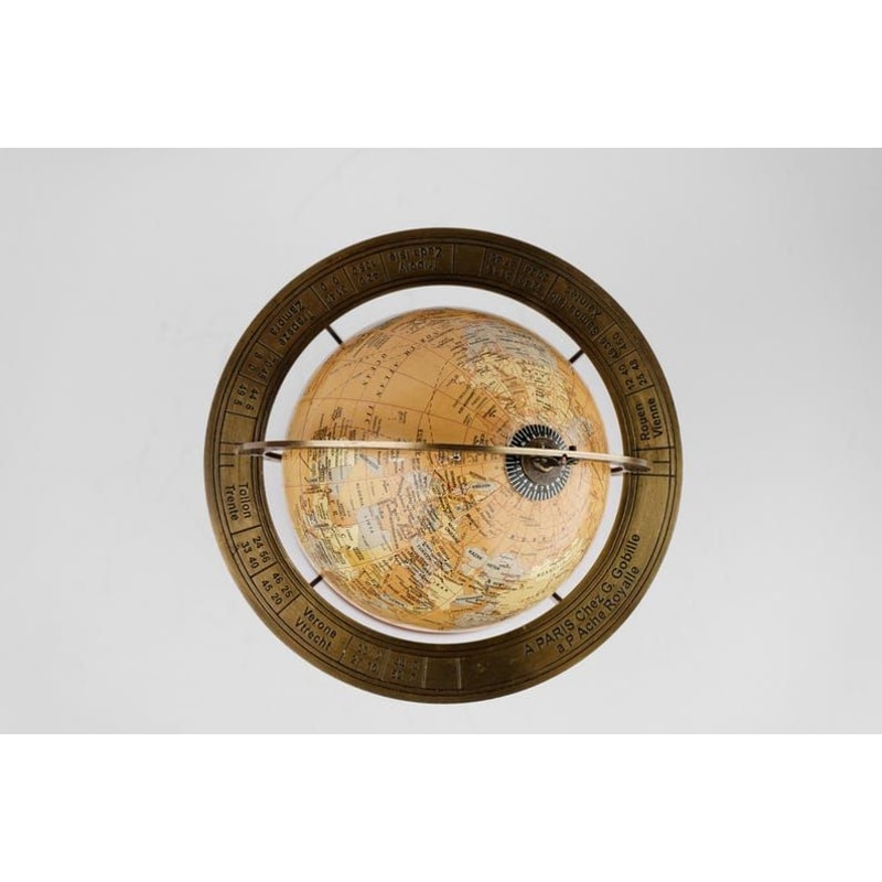 Vintage Brass Nautical Armillary Globe Tabletop World Globe Antique Marine Decor Christmas Gift Off