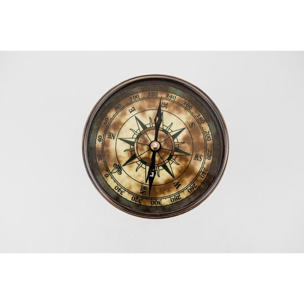 Handmade Brass Vintage Nautical Sand Timer With Working DoubleSided Compass Maritime Hourglass And