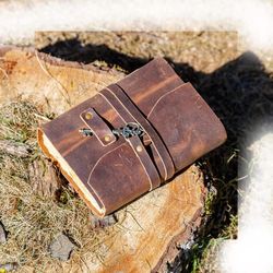 leather diary writing notebook unique handmade embossed travel diary deckle edge paper diary