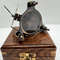 Nautical Elegance Premium Brass Sundial Compass Replica With Wooden Box  A Timeless Maritime Gift F