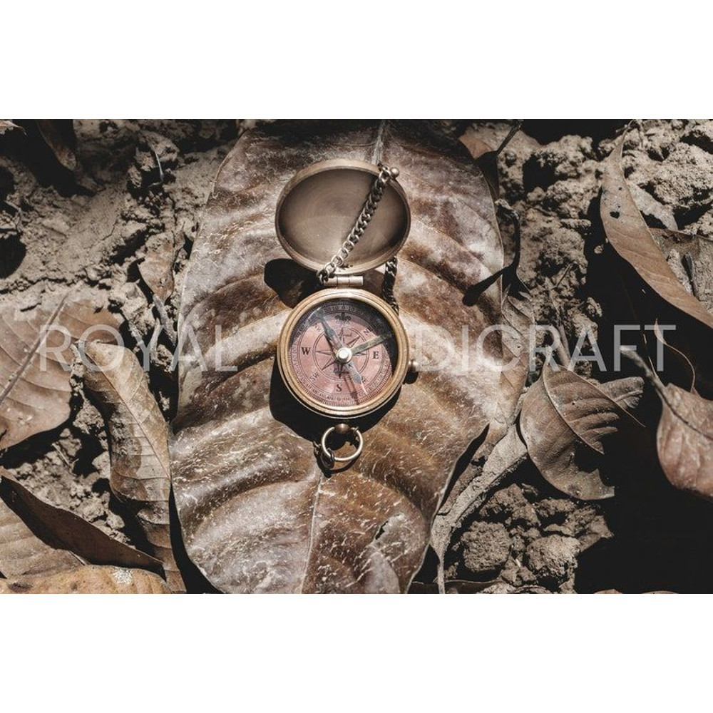 Vintage Brass Nautical Compass With Inspirational Engraving 5