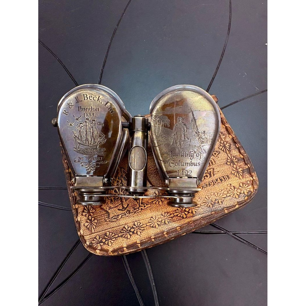 Brass Spyglass Folding Monocular AntiqueStyle 9