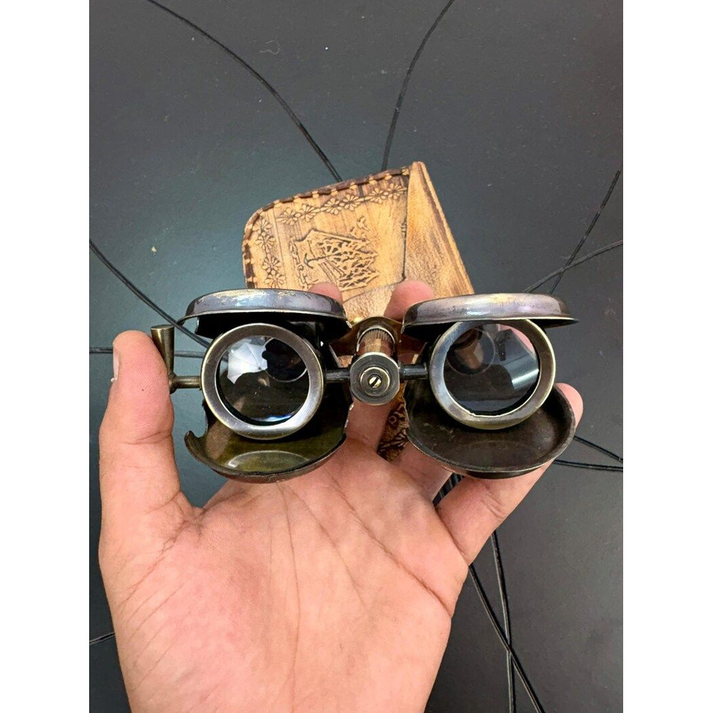 Brass Spyglass Folding Monocular AntiqueStyle 8