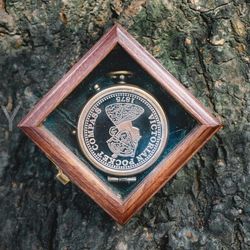 handmade brass victoria nautical pocket compass gift for husband, mens gift, gift for her, wedding gift