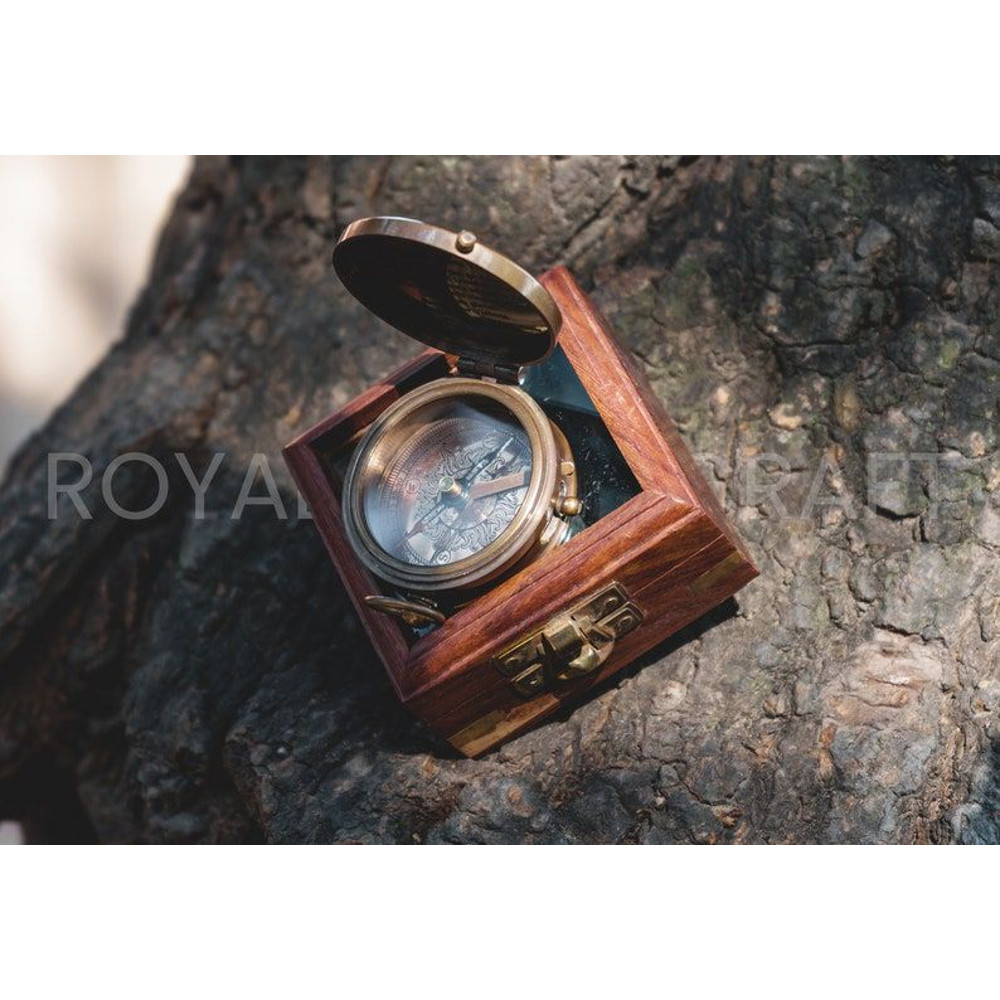 Handmade Brass Victoria Nautical Pocket Compass Gift For Husband Mens Gift Gift For Her Wedding Gif