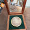 Brass And Silver Quoted Magnetic Compass With Engraved Glass Box  Nautical Gift Set To Her Majesty 3