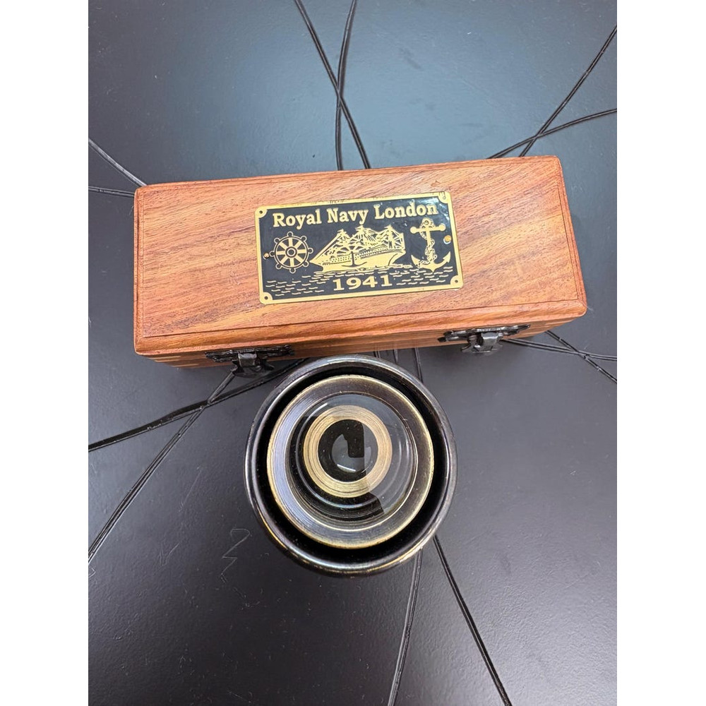 Antique Brass Leather Nautical Telescope 2