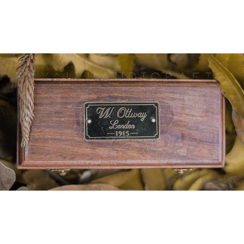 Vntage Brass Telescope With Wood Box W Ottway London 1915 Engraved Royal Navy Perfect Gift For Him 2