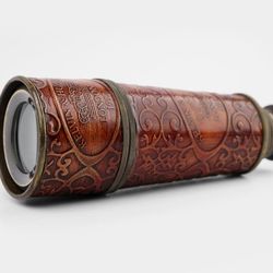 vintage 1917 kelvin hughes london brass nautical spyglass telescope - 50.8 cm | maritime explorer's delight | unique nau