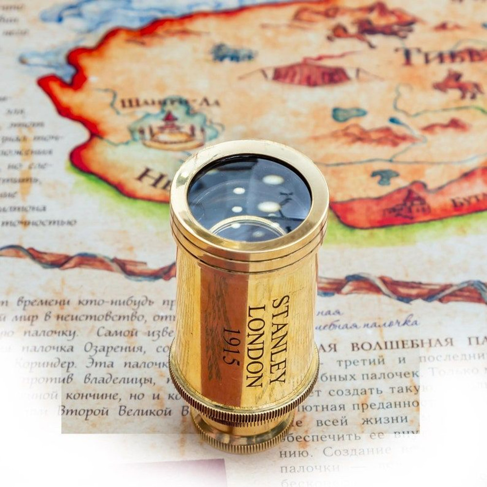 Vintage Charm Brass Marine Miniature Telescope  6 Inch Desktop Elegance In A Stunning Wood Box  Ide