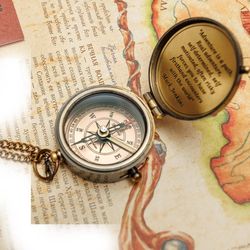 exquisite brass compass not all those who wander are lost