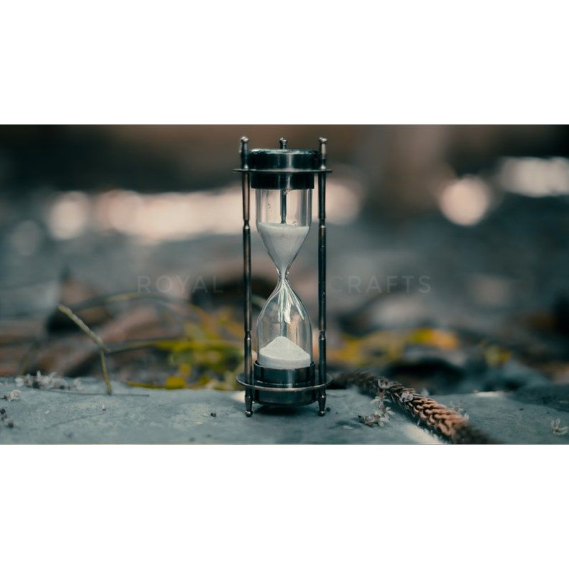 Vintage Elegance 6 Brass Sand Timer With Nautical Accents Perfect Home And Office Decor Unique Bir