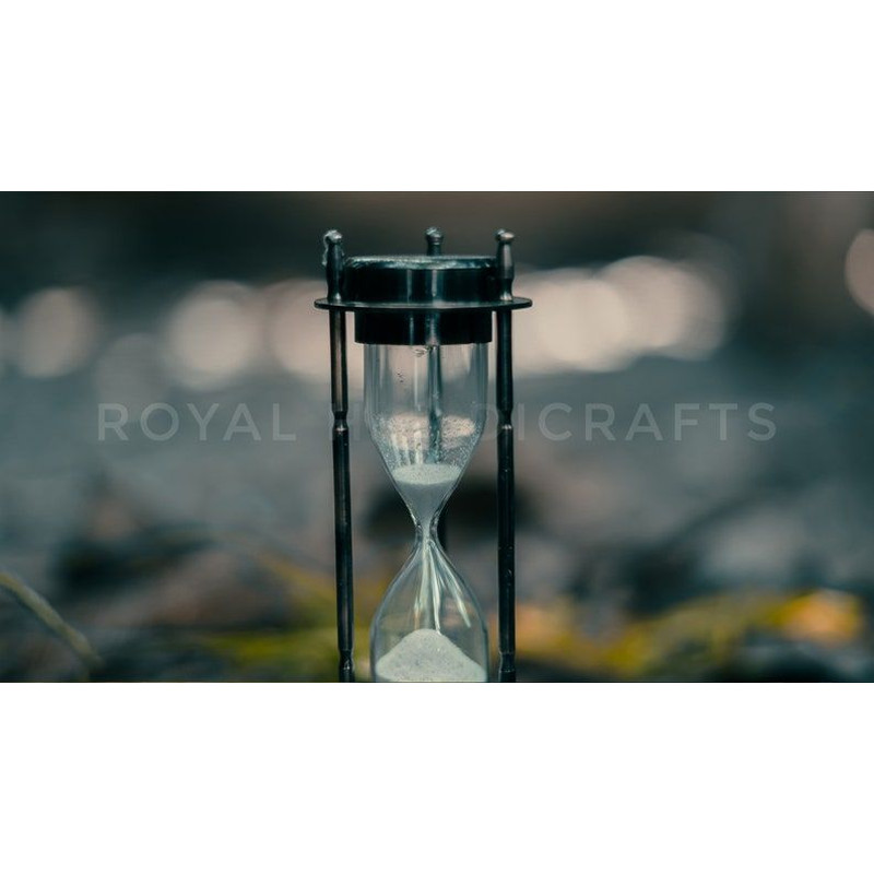 Vintage Elegance 6 Brass Sand Timer With Nautical Accents Perfect Home And Office Decor Unique Bir