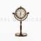 Victorian London Brass Desk Clock 5Inch Solid Brass Engraved Table Watch Antique Black Home  Office