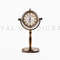 Victorian London Brass Desk Clock 5Inch Solid Brass Engraved Table Watch Antique Black Home  Office