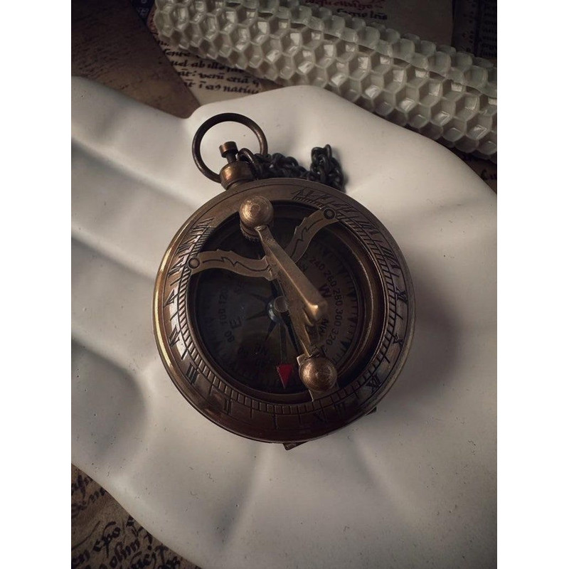 Brass Sundail Compass Functional 508 Cm 0